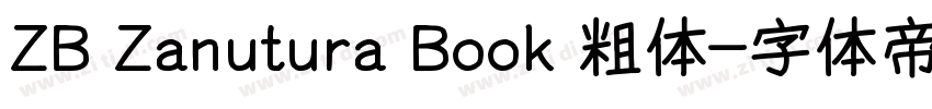 ZB Zanutura Book 粗体字体转换